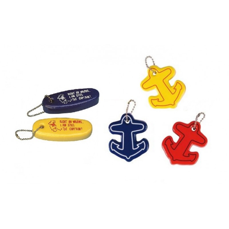 Soft rubber floating key ring